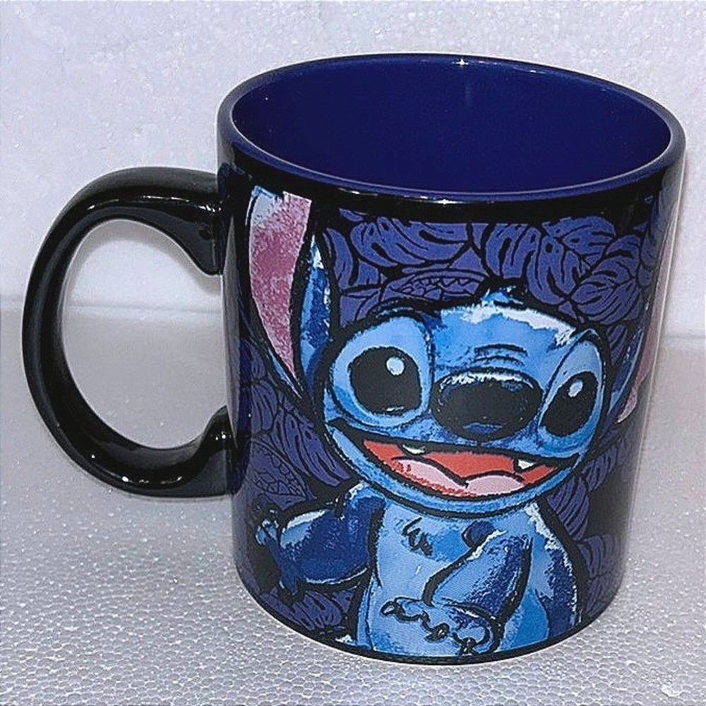 Disney Stitch Blue Coffee Mug Cute Cartoon Character Cup‎